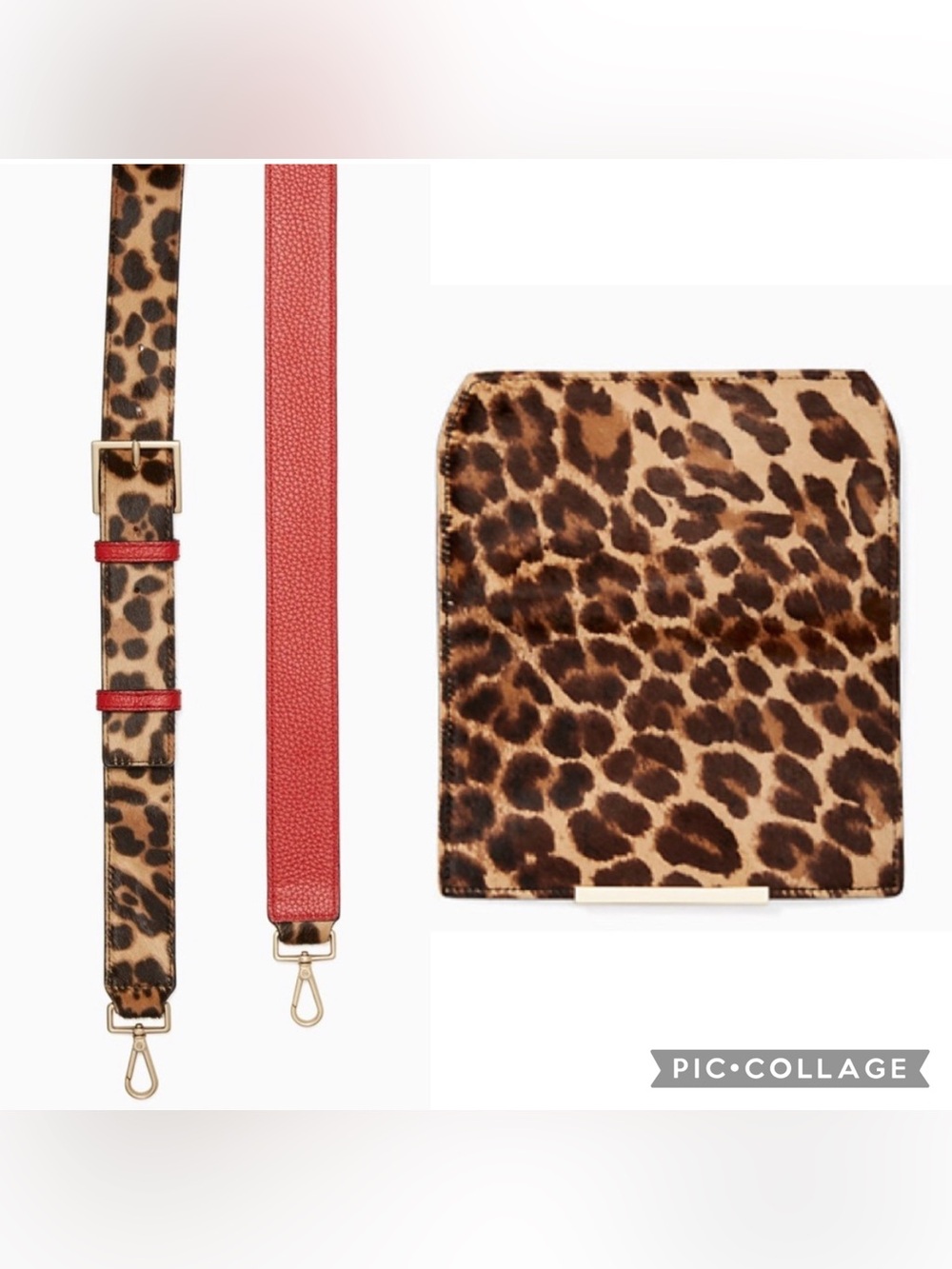 Flap only Make it Mine Kate Spade Leopard animal print flap and strap